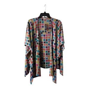 Et'Lois "Sheila" Wrap Multicolor Geometric One Size USA Distressed Artsy